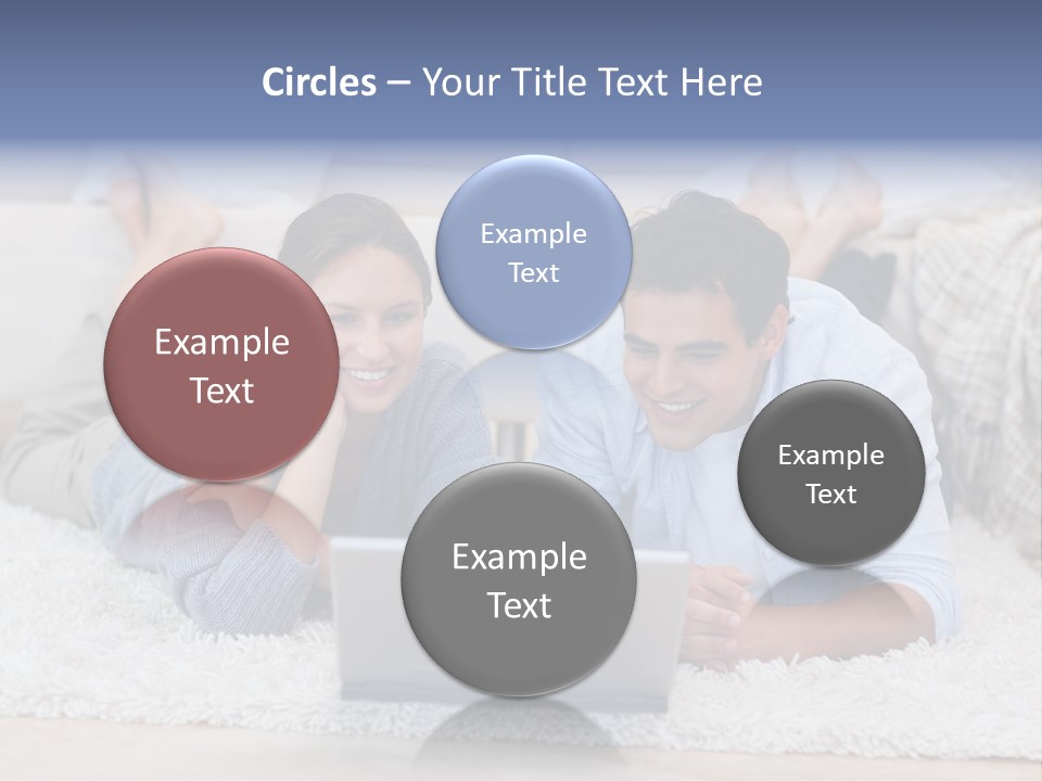 Laptop Handsome Internet PowerPoint Template