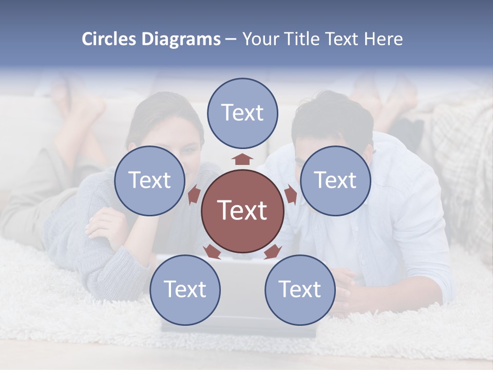 Laptop Handsome Internet PowerPoint Template