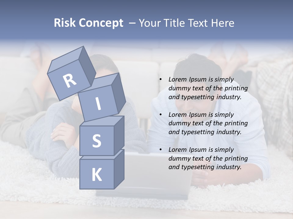 Laptop Handsome Internet PowerPoint Template