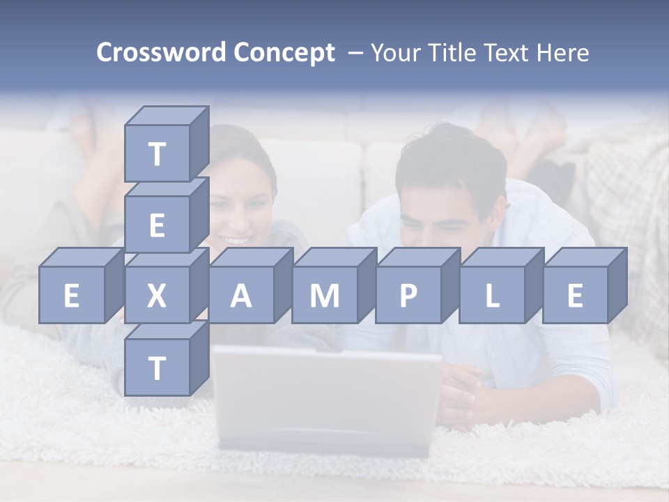 Laptop Handsome Internet PowerPoint Template