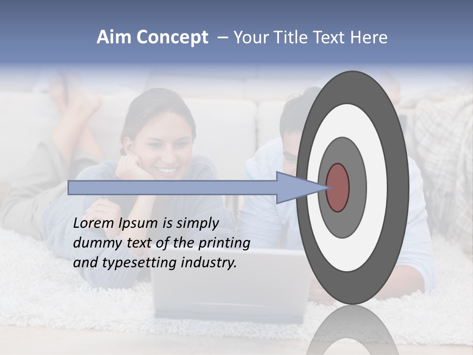 Laptop Handsome Internet PowerPoint Template