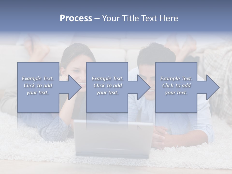 Laptop Handsome Internet PowerPoint Template