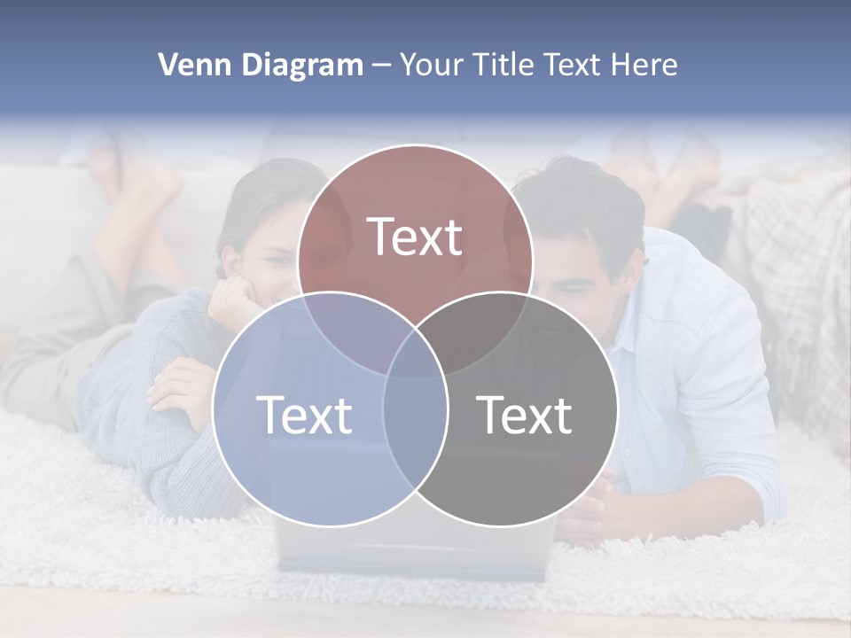 Laptop Handsome Internet PowerPoint Template