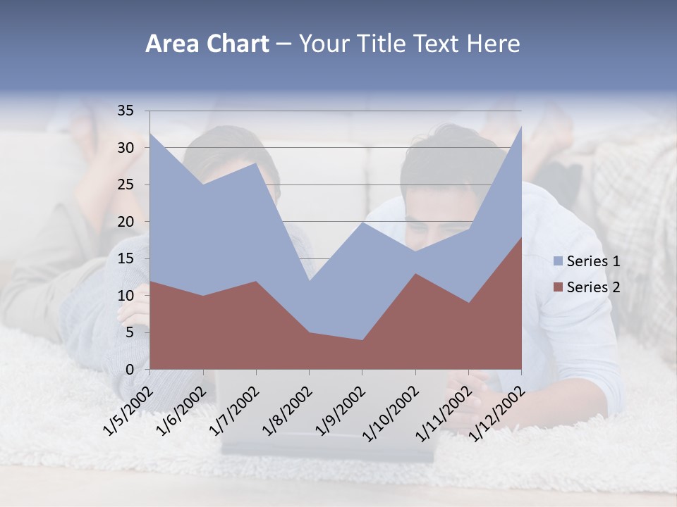 Laptop Handsome Internet PowerPoint Template