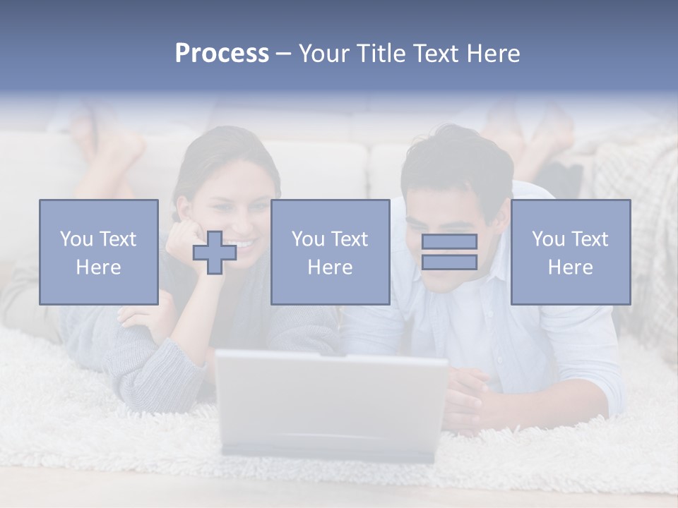 Laptop Handsome Internet PowerPoint Template