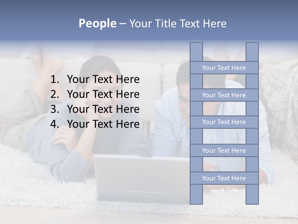 Laptop Handsome Internet PowerPoint Template
