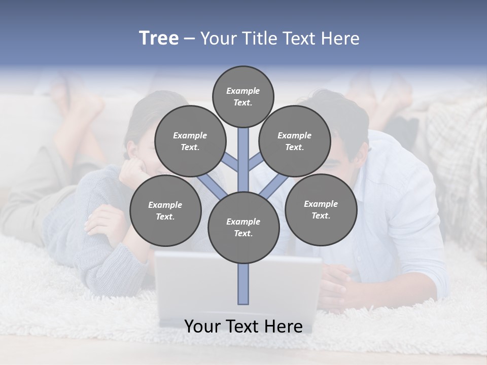 Laptop Handsome Internet PowerPoint Template
