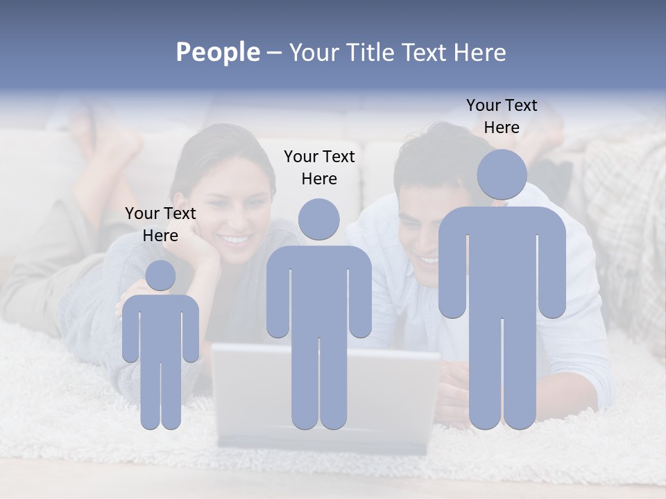 Laptop Handsome Internet PowerPoint Template