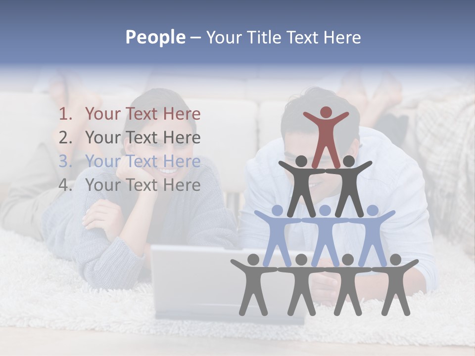 Laptop Handsome Internet PowerPoint Template