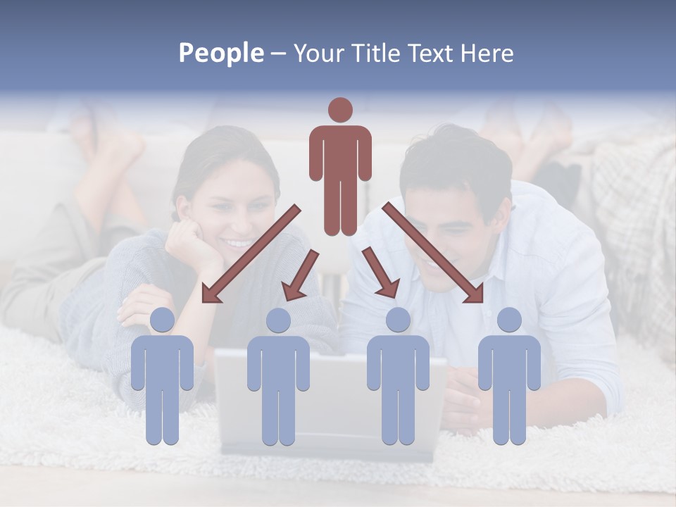 Laptop Handsome Internet PowerPoint Template