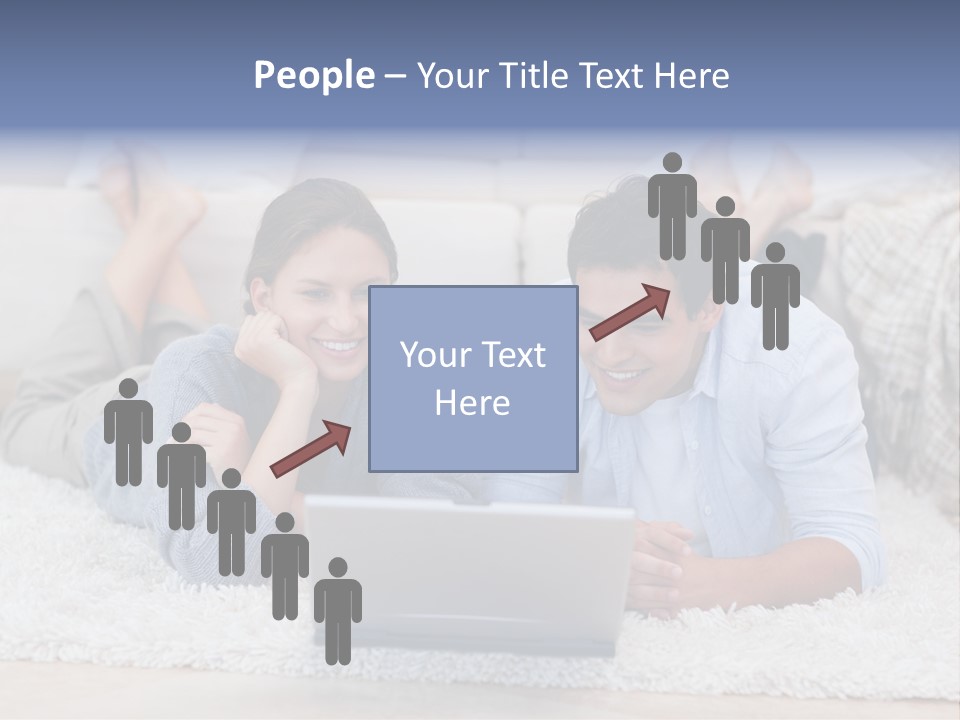 Laptop Handsome Internet PowerPoint Template