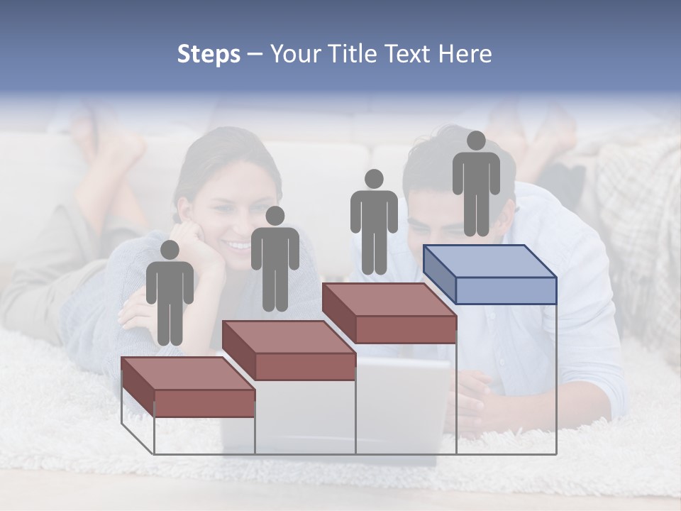 Laptop Handsome Internet PowerPoint Template