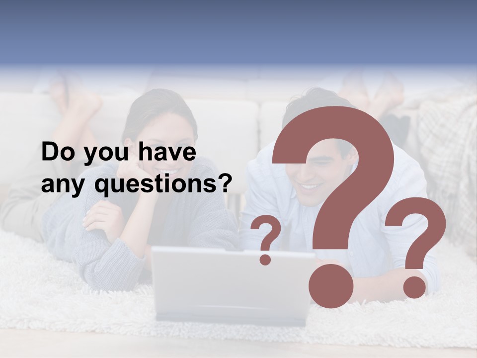 Laptop Handsome Internet PowerPoint Template