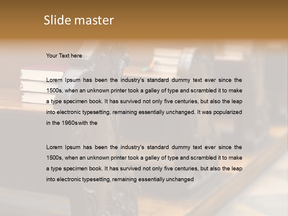 Pew Row Worship PowerPoint Template
