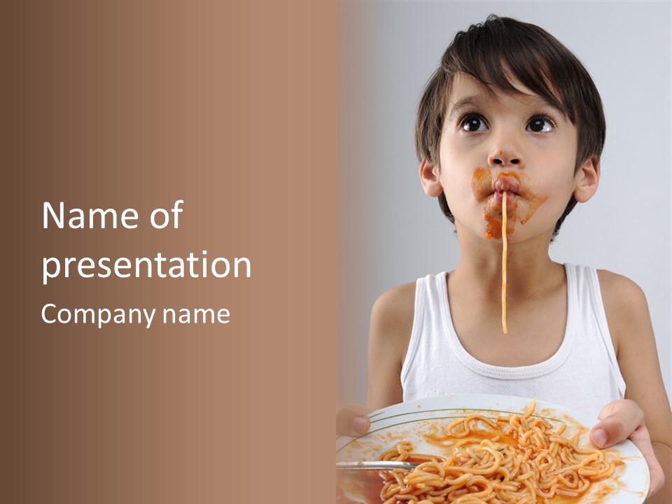 Sucking Meal Sauce PowerPoint Template
