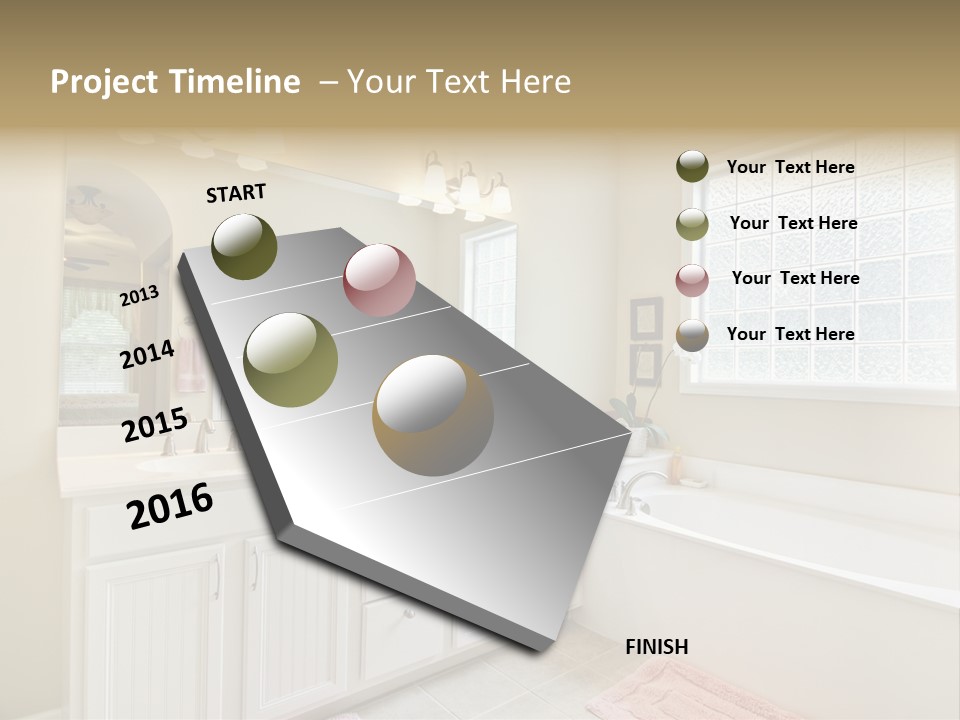 Tile Towel Counter PowerPoint Template