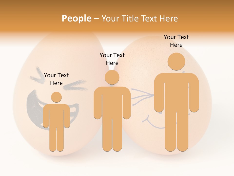Row Human Head PowerPoint Template