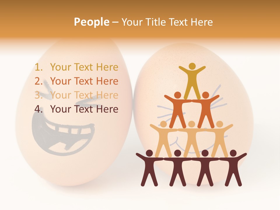 Row Human Head PowerPoint Template