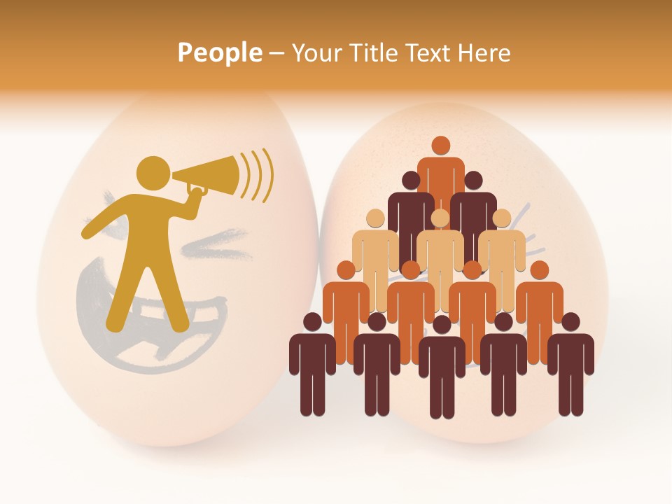Row Human Head PowerPoint Template