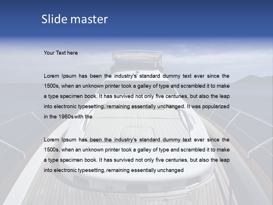 Boat Speed Ocean PowerPoint Template