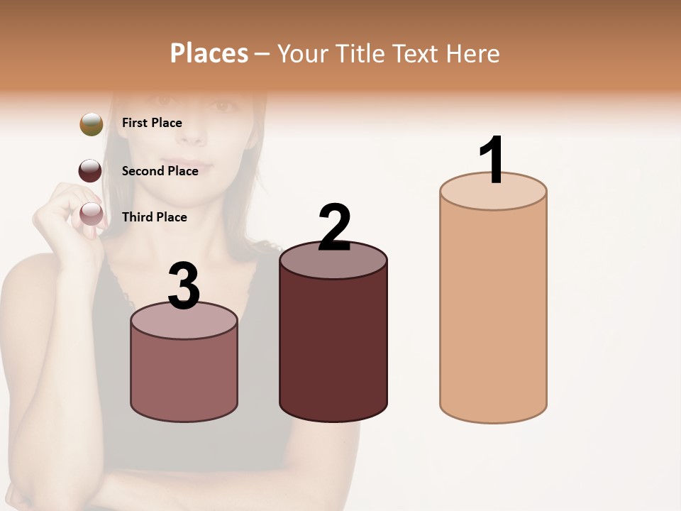 Caucasian Vision Woman PowerPoint Template