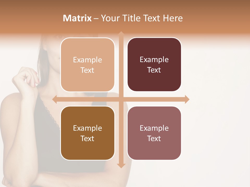 Caucasian Vision Woman PowerPoint Template