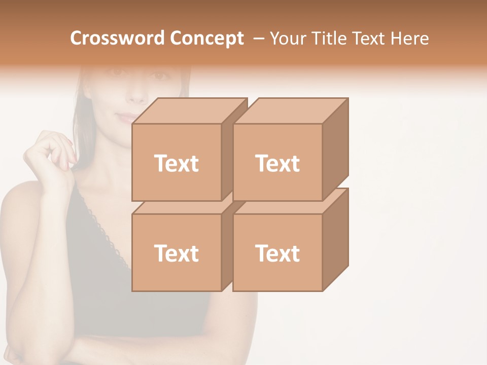 Caucasian Vision Woman PowerPoint Template