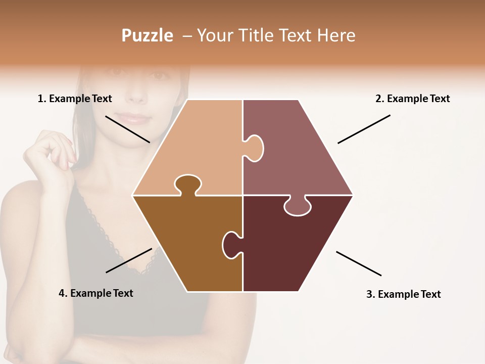 Caucasian Vision Woman PowerPoint Template