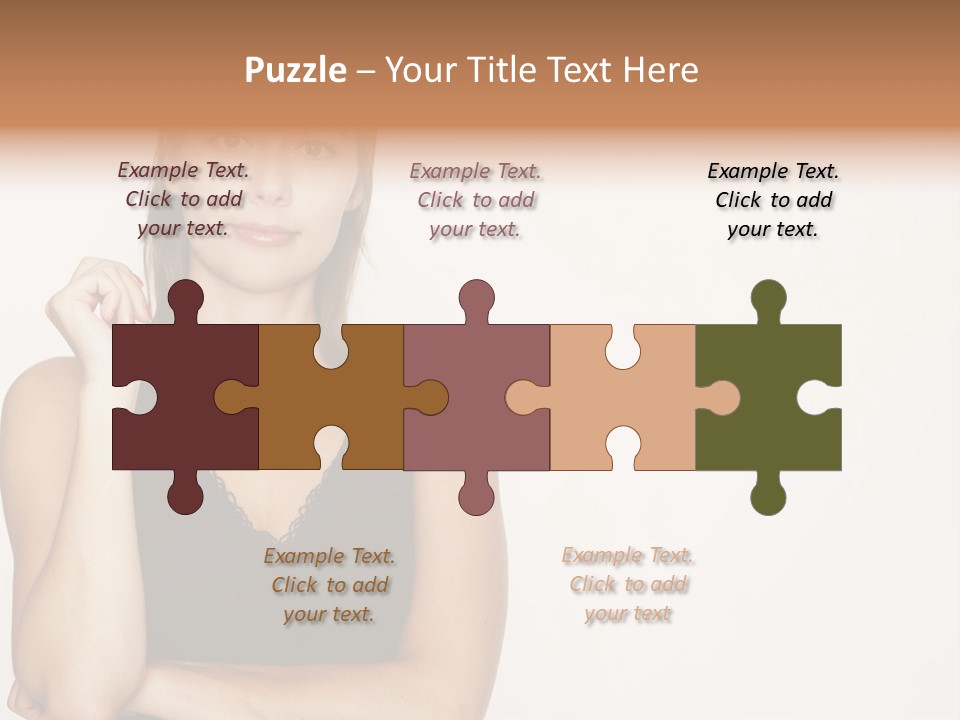 Caucasian Vision Woman PowerPoint Template