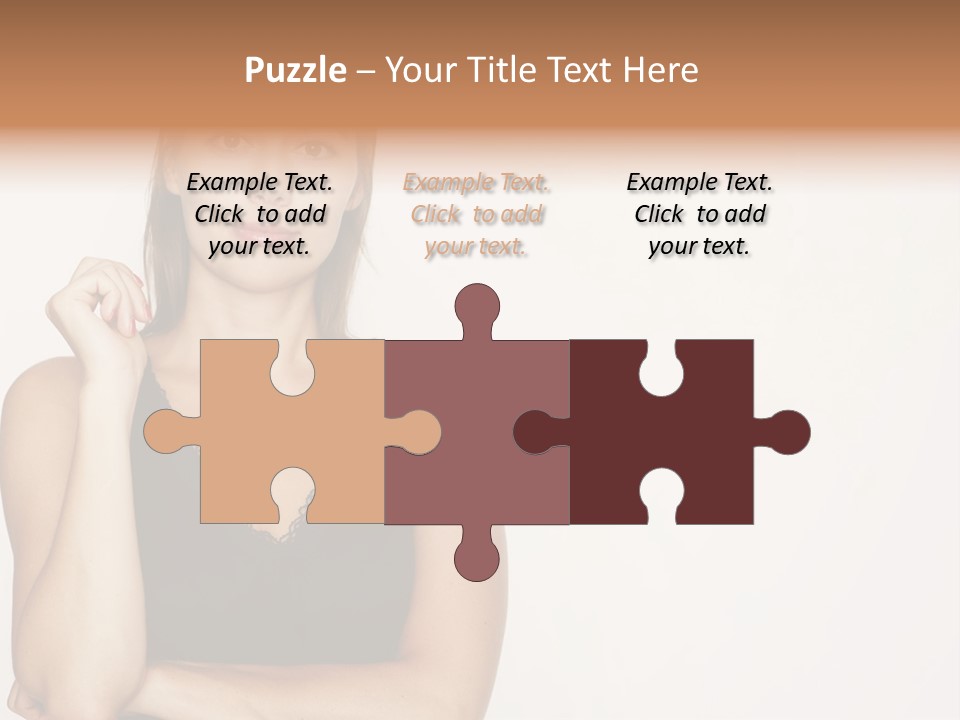 Caucasian Vision Woman PowerPoint Template