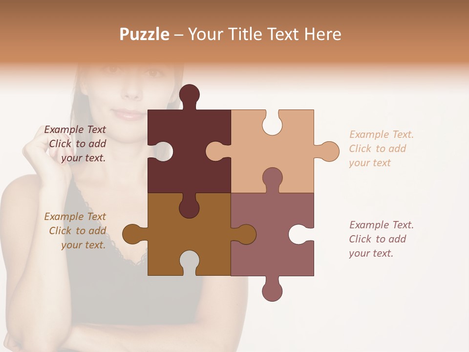 Caucasian Vision Woman PowerPoint Template