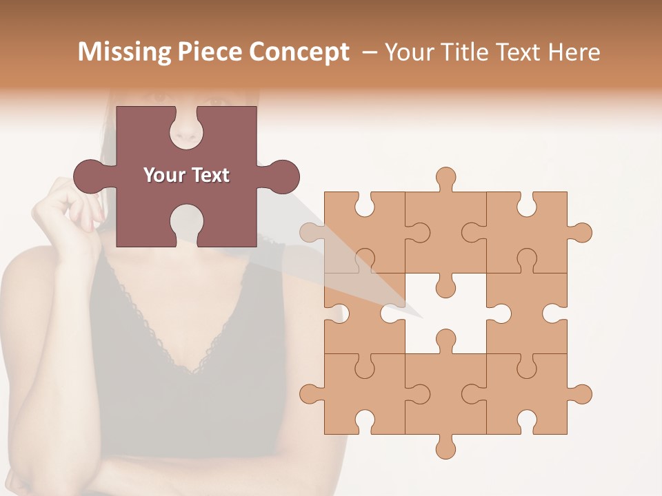 Caucasian Vision Woman PowerPoint Template