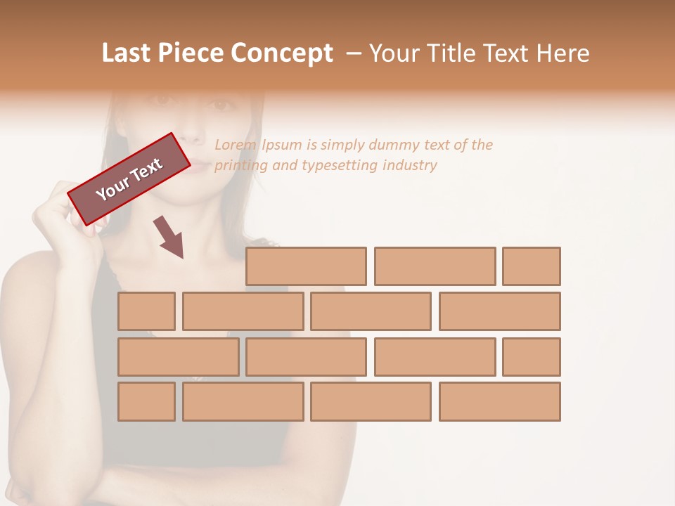 Caucasian Vision Woman PowerPoint Template