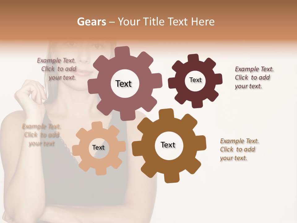 Caucasian Vision Woman PowerPoint Template