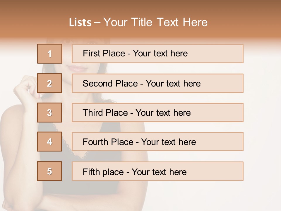 Caucasian Vision Woman PowerPoint Template