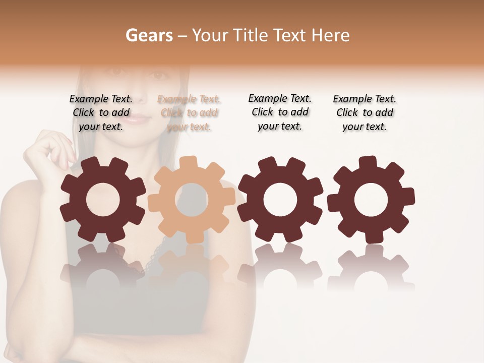 Caucasian Vision Woman PowerPoint Template