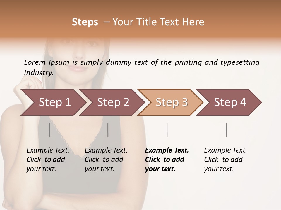 Caucasian Vision Woman PowerPoint Template