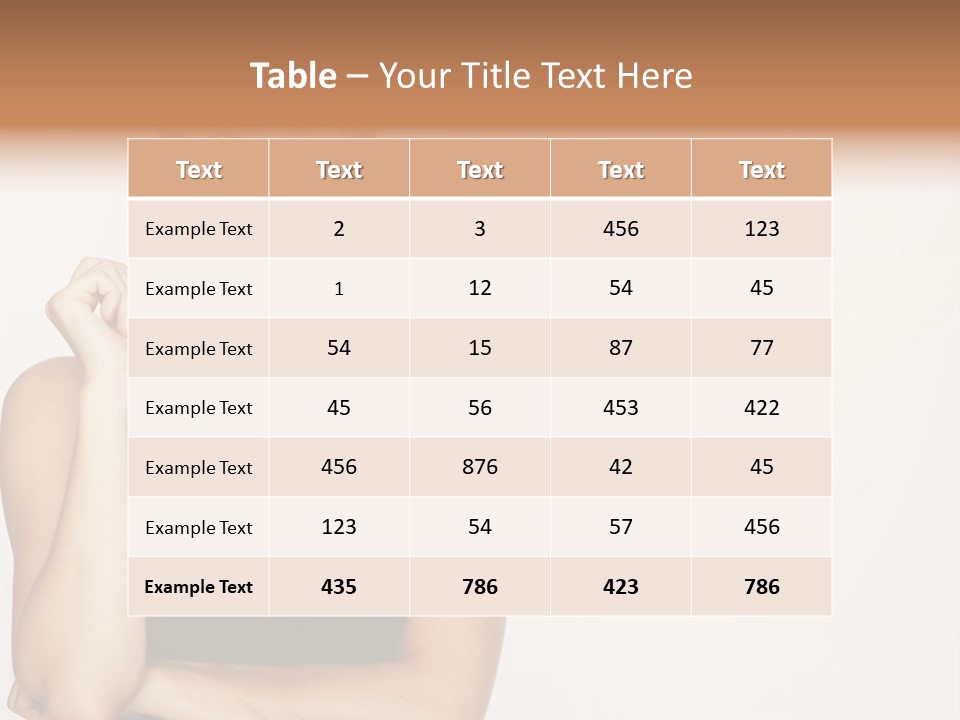 Caucasian Vision Woman PowerPoint Template