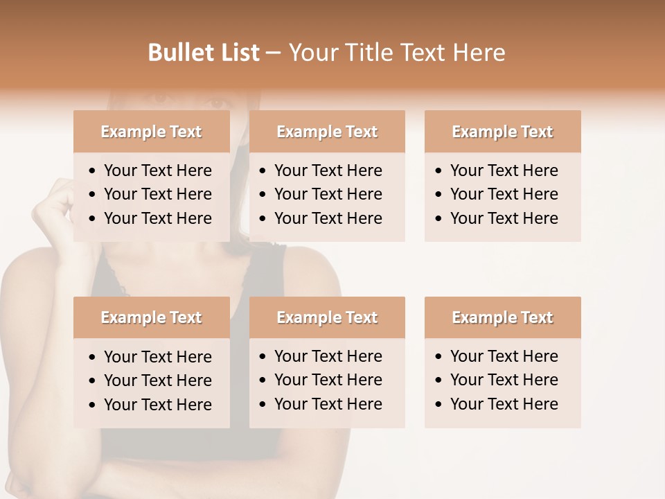 Caucasian Vision Woman PowerPoint Template