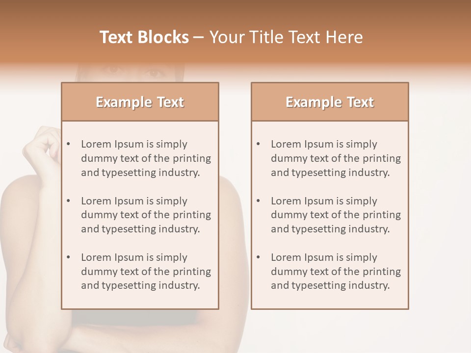Caucasian Vision Woman PowerPoint Template