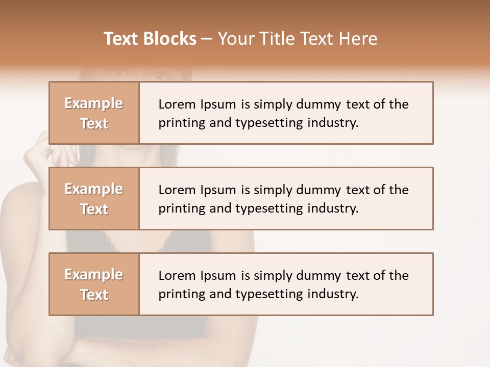 Caucasian Vision Woman PowerPoint Template