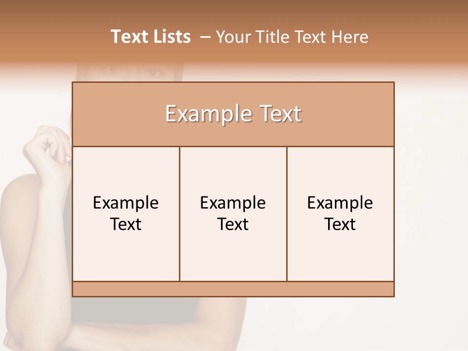 Caucasian Vision Woman PowerPoint Template