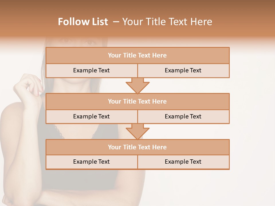 Caucasian Vision Woman PowerPoint Template