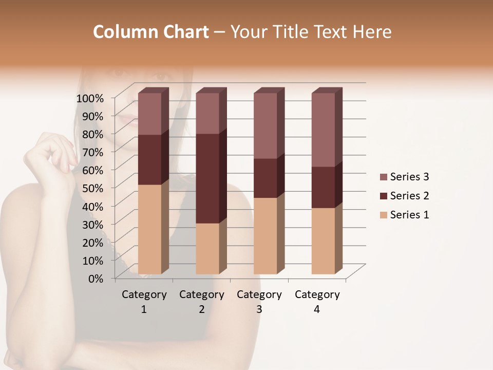 Caucasian Vision Woman PowerPoint Template