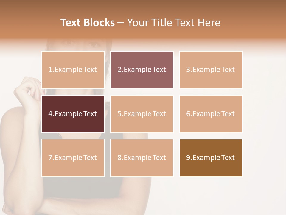 Caucasian Vision Woman PowerPoint Template