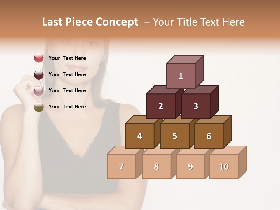 Caucasian Vision Woman PowerPoint Template