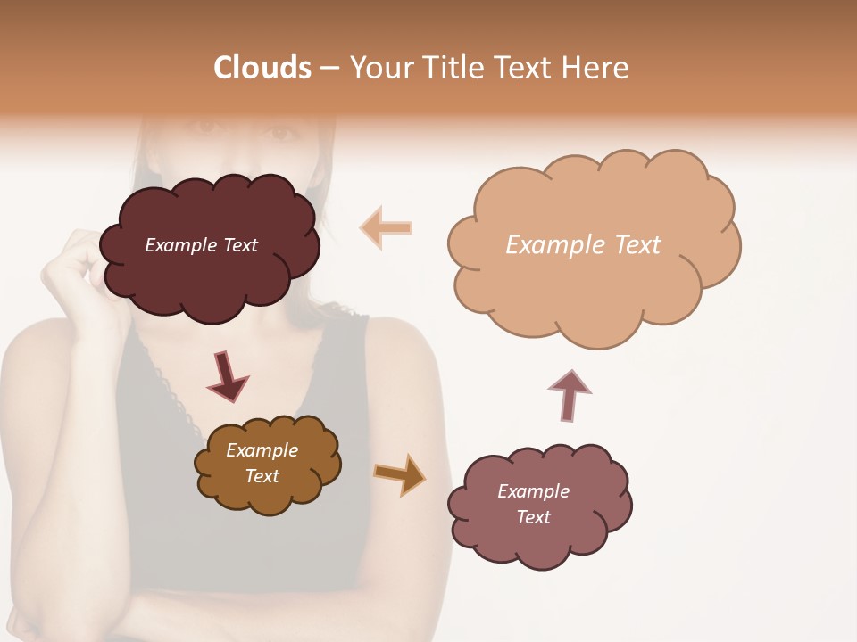 Caucasian Vision Woman PowerPoint Template