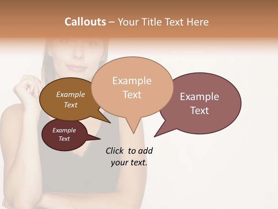 Caucasian Vision Woman PowerPoint Template