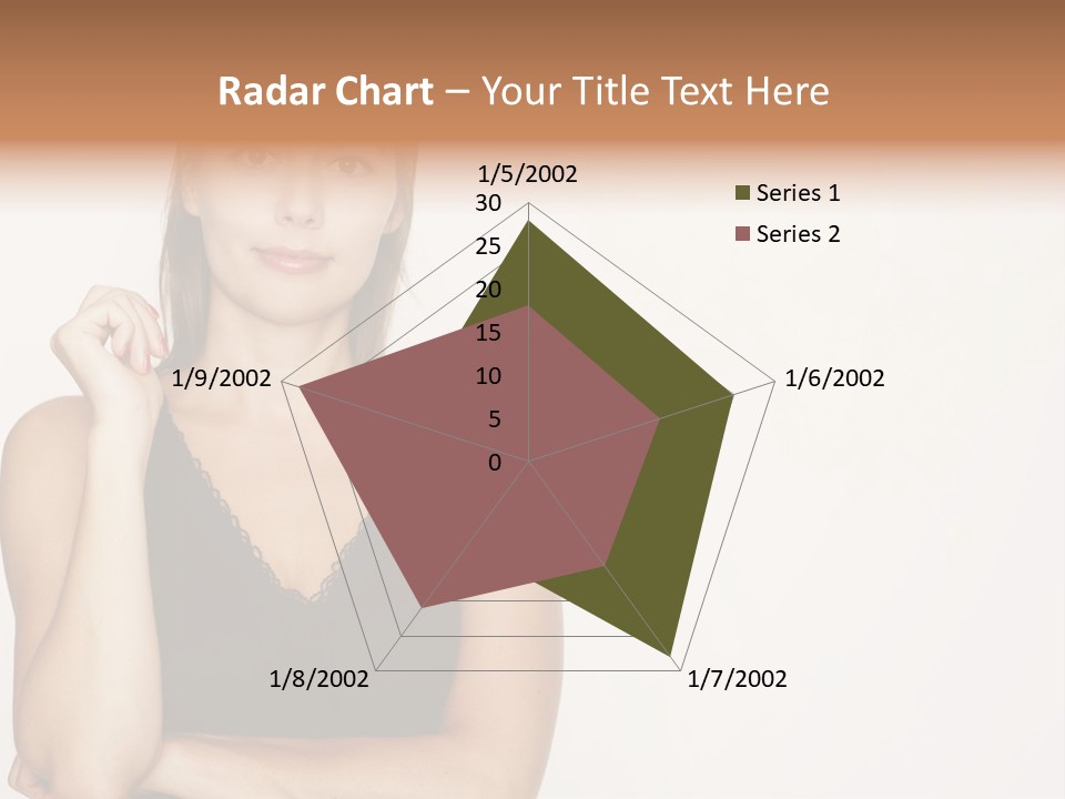 Caucasian Vision Woman PowerPoint Template