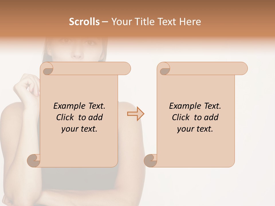 Caucasian Vision Woman PowerPoint Template